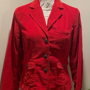 Talbots Stretch 4P vintage red corduroy jacket.